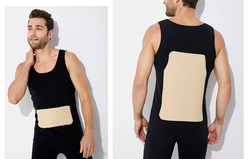Silk Patch Traceless Thermal Vest For Men