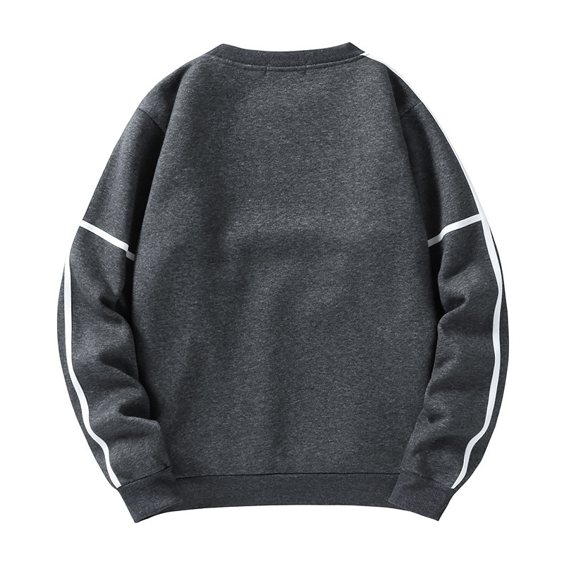 96bd1572 c12f 4dcc a570 fc1c04c91082 - Contrasting Basic Round Neck Long Sleeve Sweatshirt