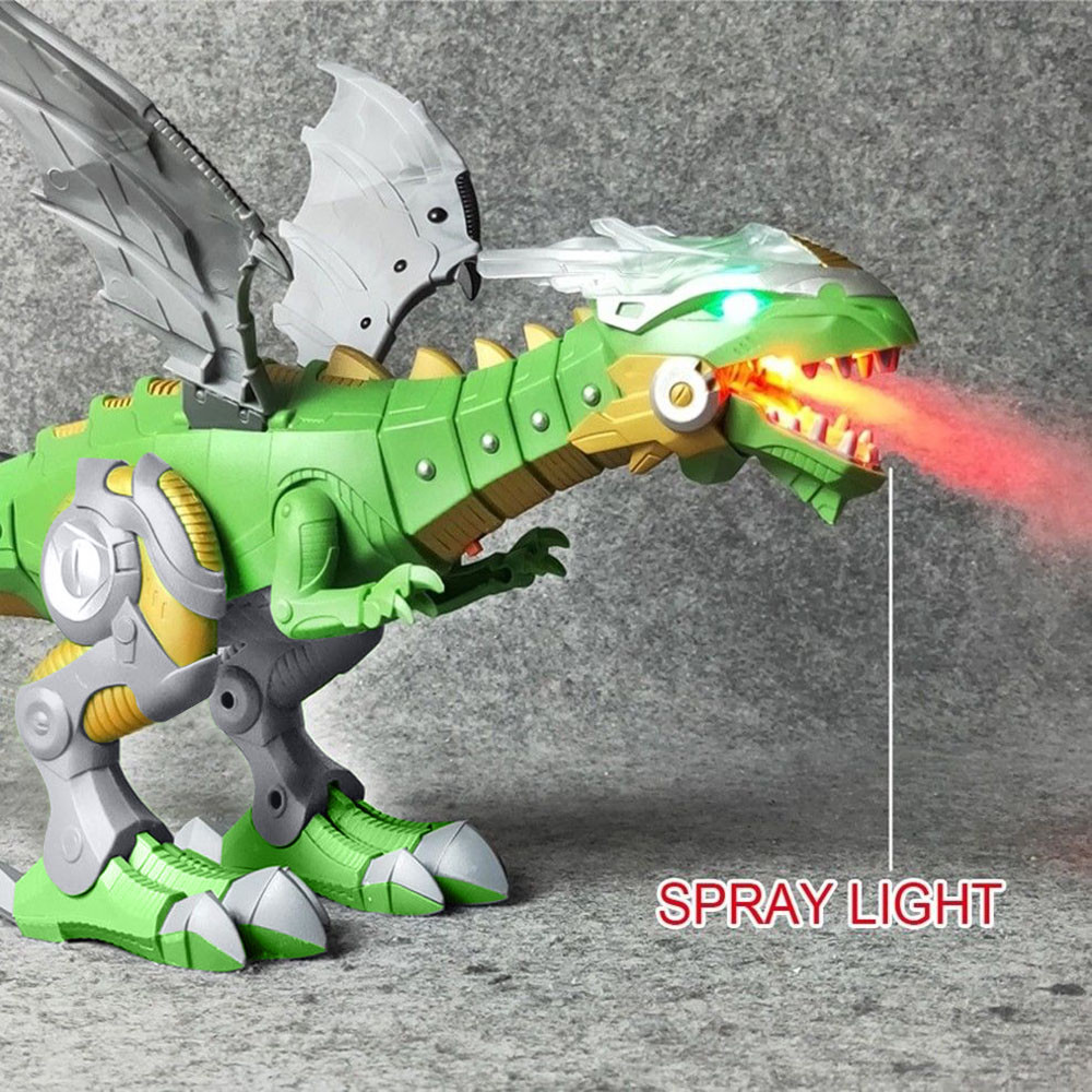 Walking Dragon Toy Fire Breathing Water Spray Dinosaur