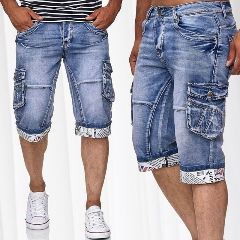 Pocket Trend Denim Shorts Straight Five-point Pants - CJdropshipping
