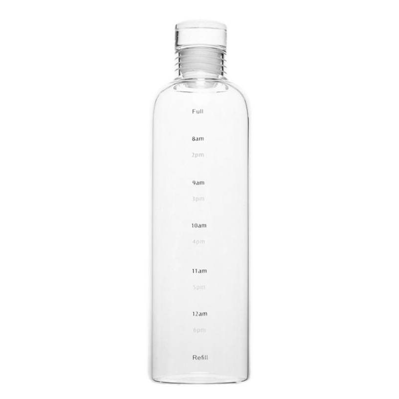 Zurich transparent glass water bottle