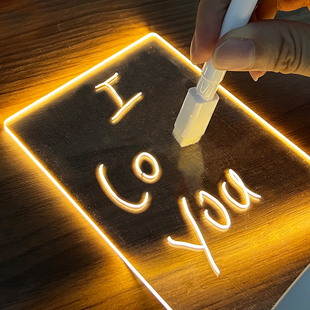 Creative Note Board Creative Led Night Light USB Message Board Holiday Light With Pen Gift For Children Girlfriend Decoration Night Lamp - CJdropshipping