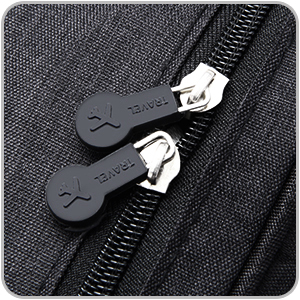 Sturdy Metal Double-Zippers