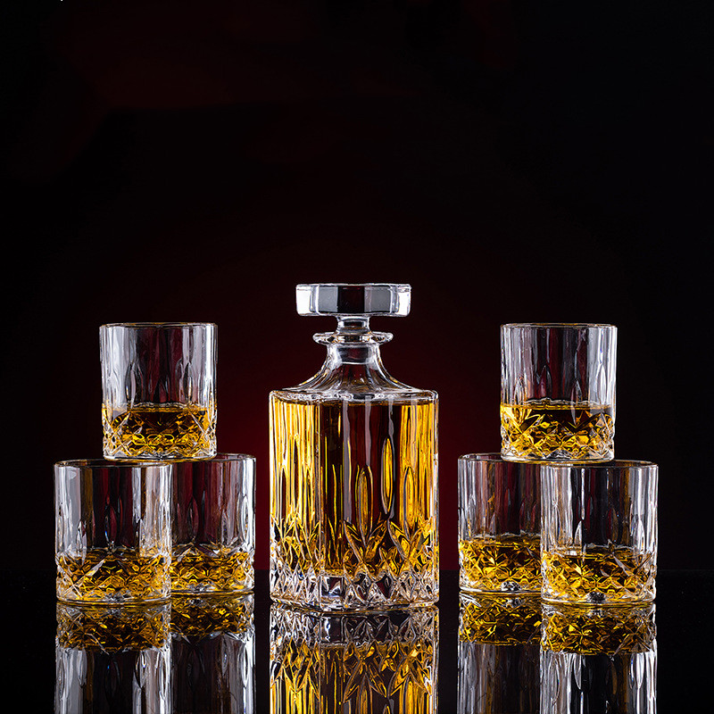 Thickened Whiskey Glass Set Foreign Wine Glass Crystal Glass Wine ...