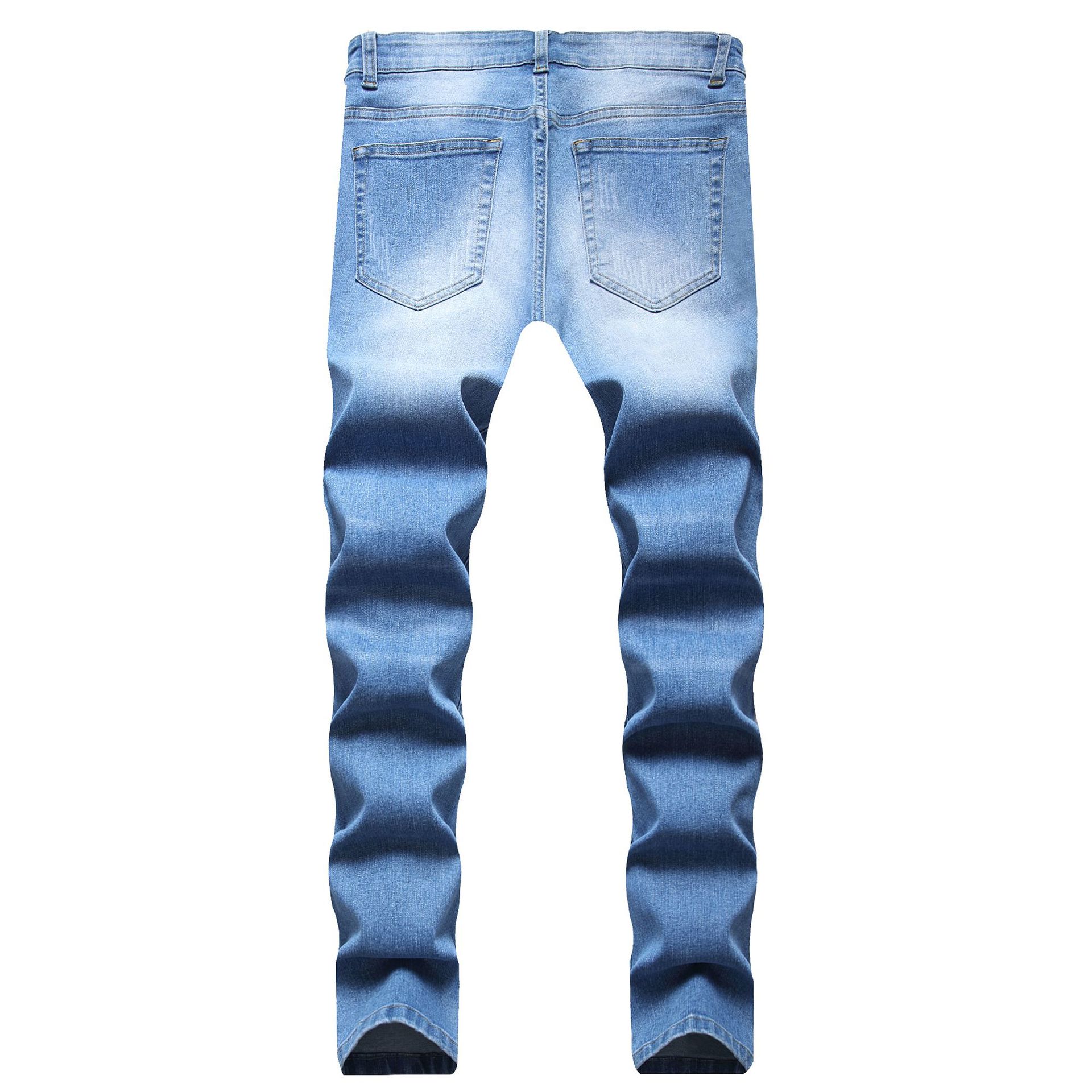 9c3df9d8 a3c4 426f be4a dc8ffa9af24d - European And American Men Old Tight-Fitting Casual Denim Trousers