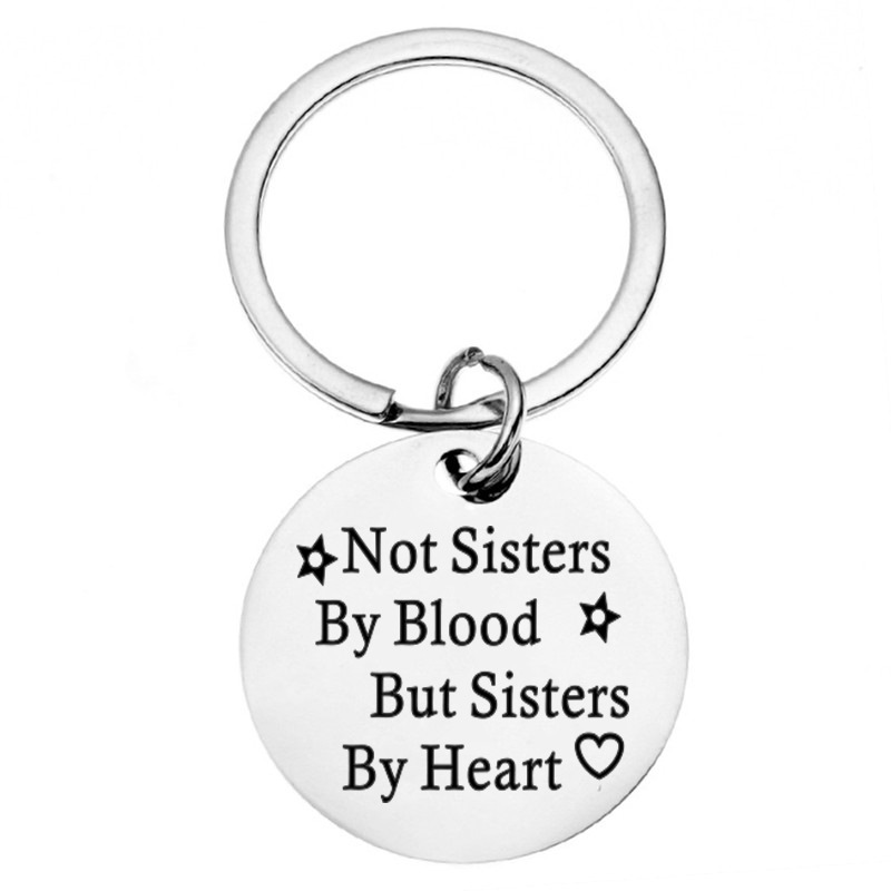 Custom gift Personalized Round Stainless Steel Keychain