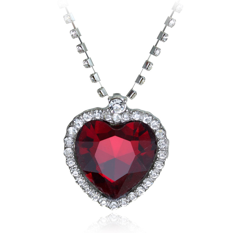 Heart Of The Ocean Diamond Necklace Crystal Heart Vintage Collection ...