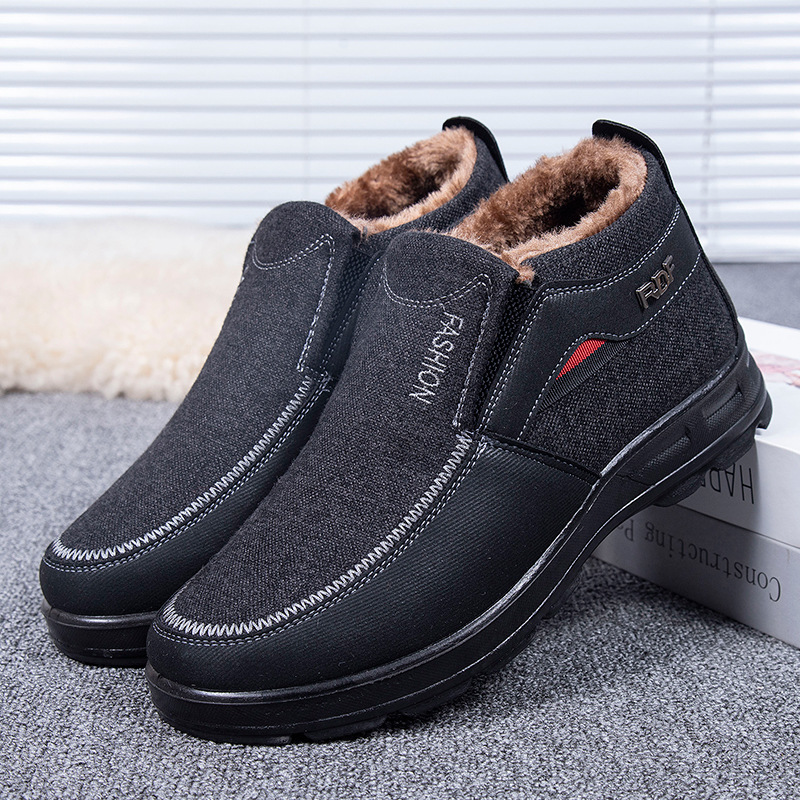 Old Beijing Cloth Shoes Men's Cotton Shoes Keep Warm And Velvet ...