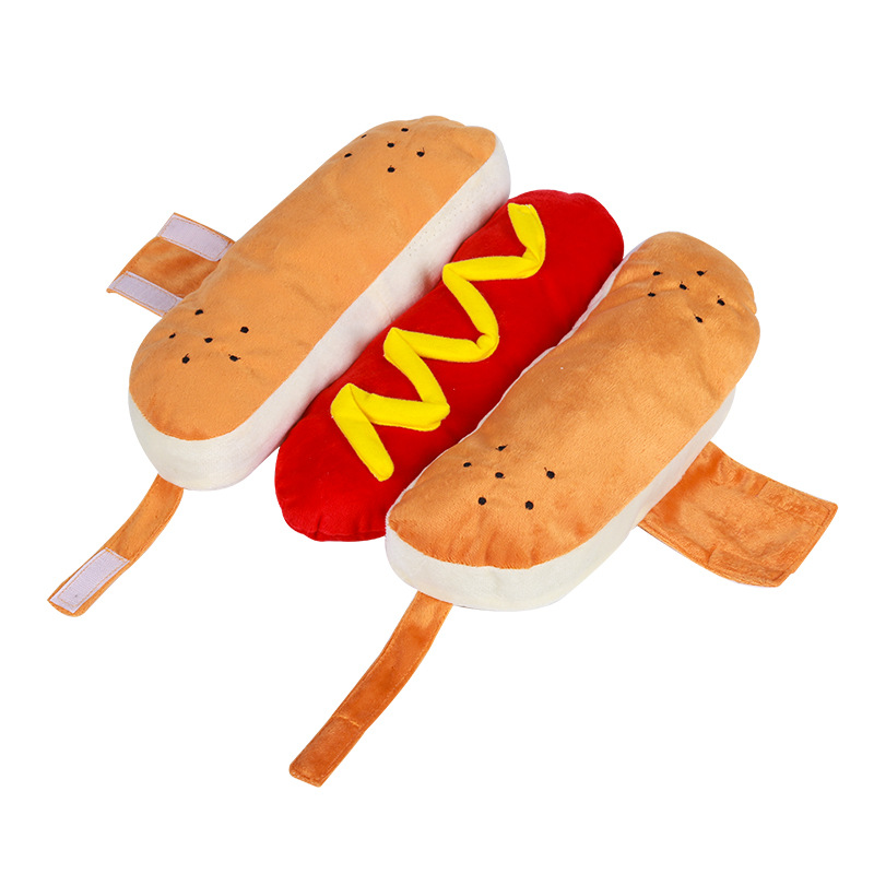 Funny Halloween Costumes For Dogs Puppy Pet Clothing Hot Dog Design - Picture 9 of 9