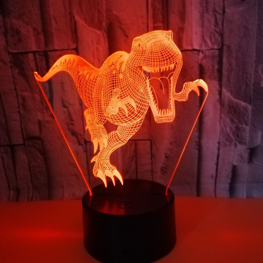 Stereo Vision Dinosaur Colorful Touch 3D Night Light - CJdropshipping