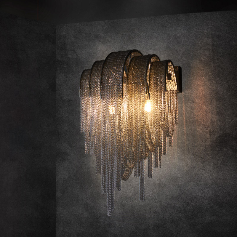 Italian Net Red Aluminum Chain Tassel Wall Lamp - CJdropshipping