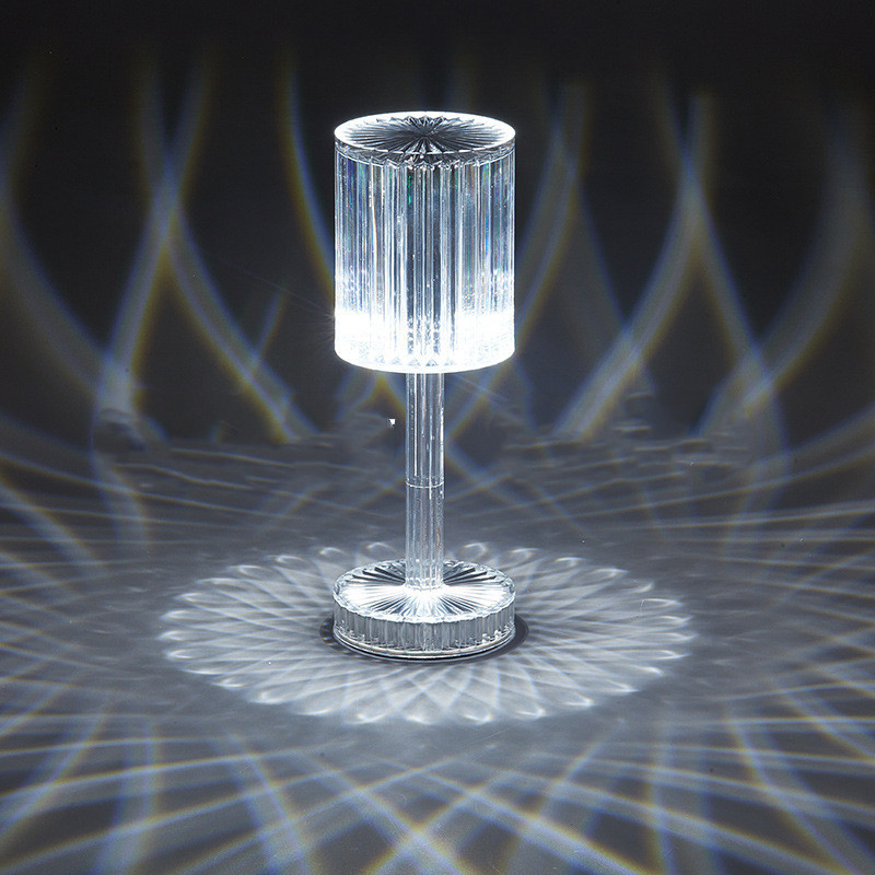 Crystal Diamond Lamp: Serene Bedroom & Bar Light for Atmospheric Tables