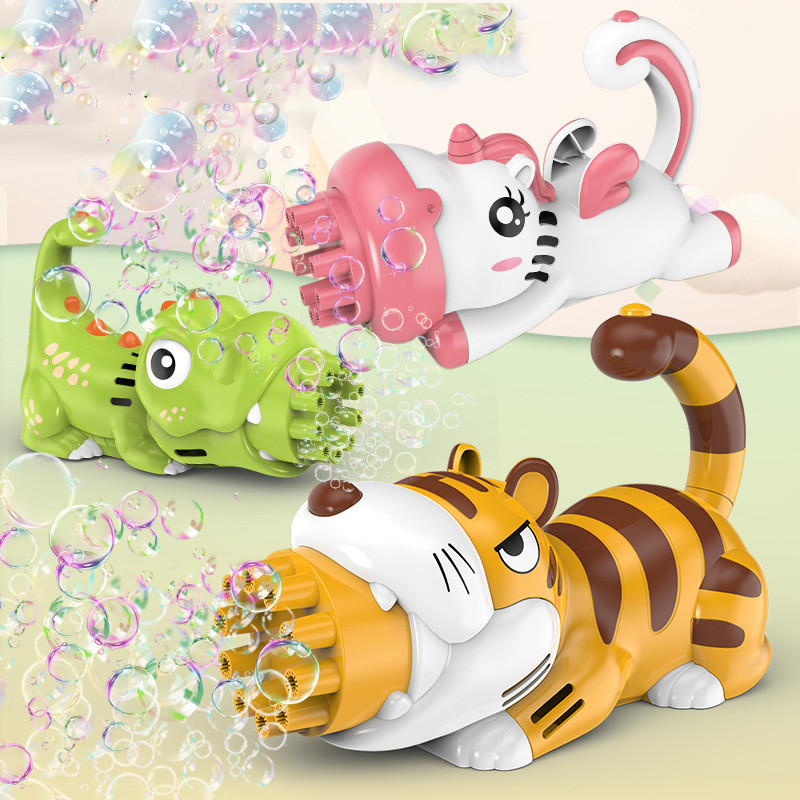Cartoon Funny Bubble Machine Cute Animal Appearance Bubble Gun Gatling