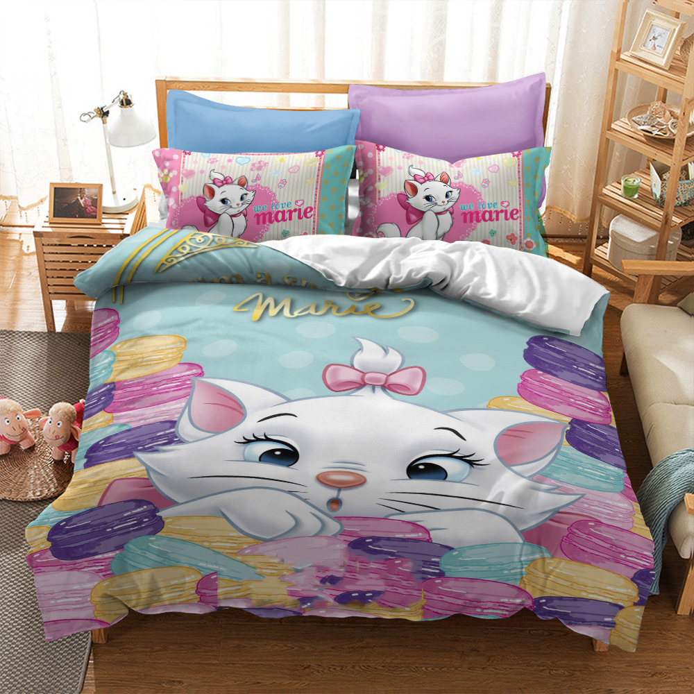 Cat print bed sheet