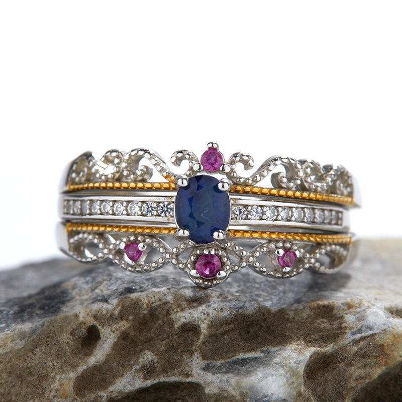 Elegance with Natural Sapphire Ring
