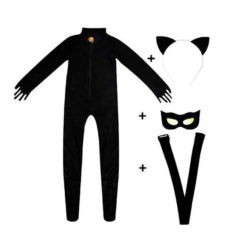 Halloween Black Cat Cosplay Costume Children CJdropshipping