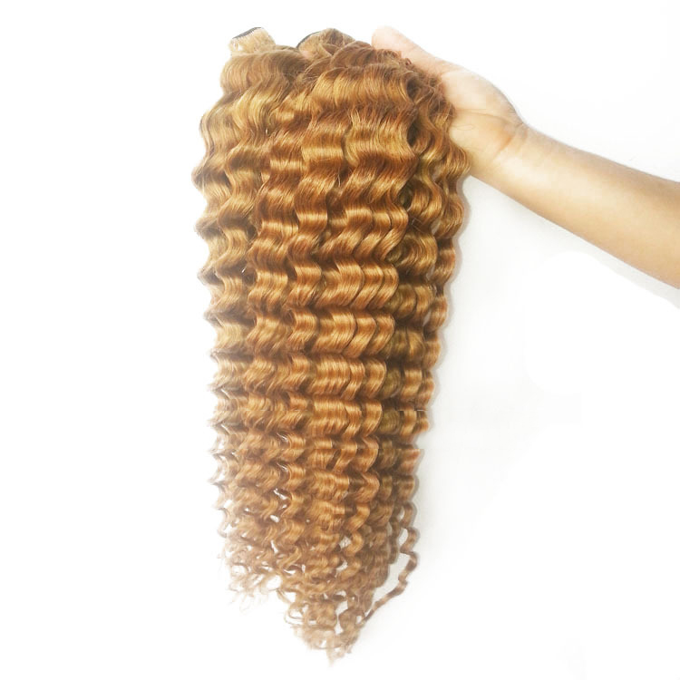 Deep Wave Honey Blonde 100% Human Hair Weave