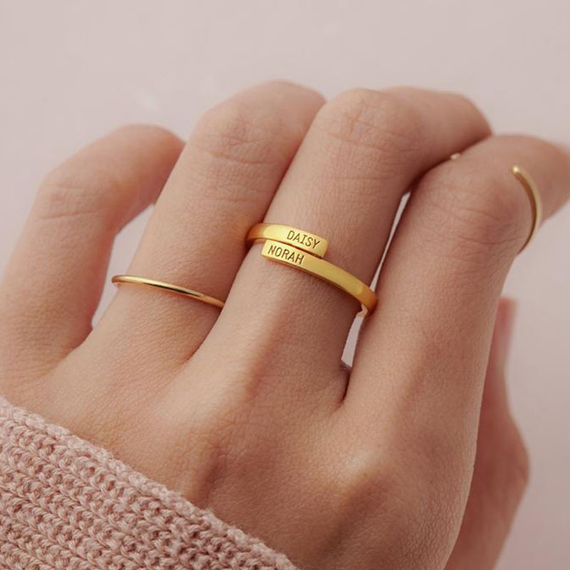 Personalized Couple Ring for Women | Promise Rings | Custom Engraved 2 –  Belbren