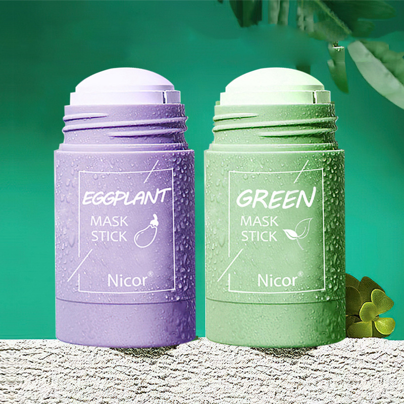 Cleansing Green Tea Mask Clay Stick Oil Control Anti-Acne Whitening Seaweed Mask - Bild 4 von 20