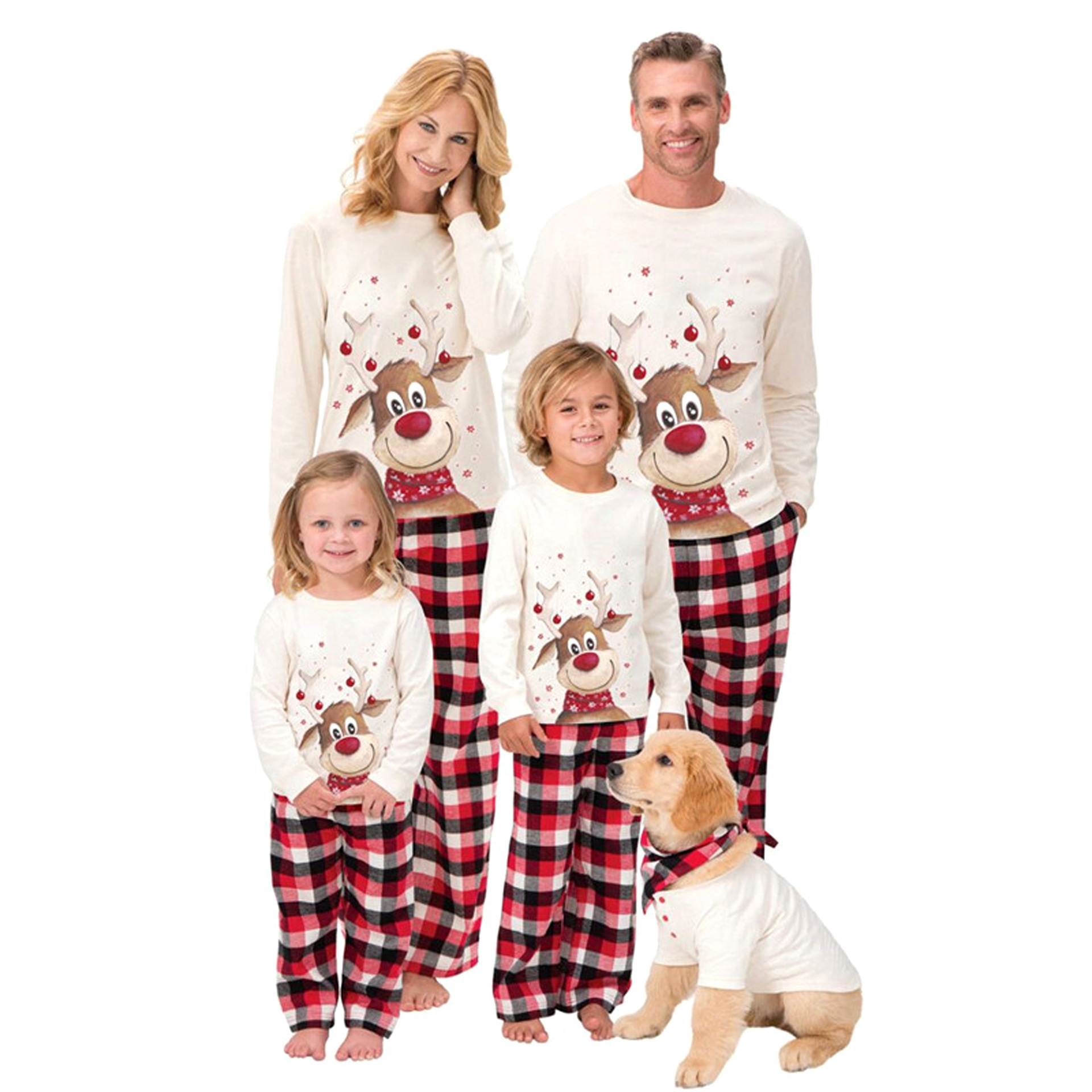 Matching Family Pajamas Christmas Pajamas,Merry Christmas Reindeer Family Pajamas,Merry Christmas gift Pjs for Family,Christmas 2022 Pjs Kleding Unisex kinderkleding Pyjamas & Badjassen Pyjama 