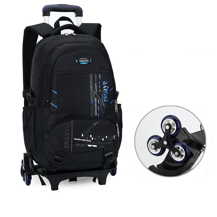 Lightweight Three Wheeled Children's Trolley School Bag CJdropshipping