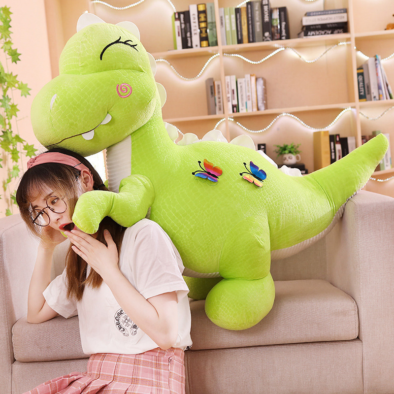Green Dinosaur Plushie | Kawaii Stuffed Dinosaur Plushie - Ultra-Soft and Adorably Cute Plushie