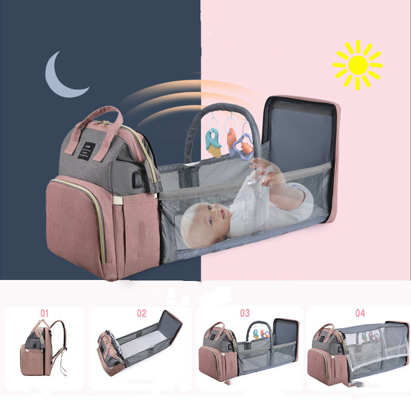 New Mummy Baby Crib Backpack Large Capacity Out Milk Insulated Bag ...