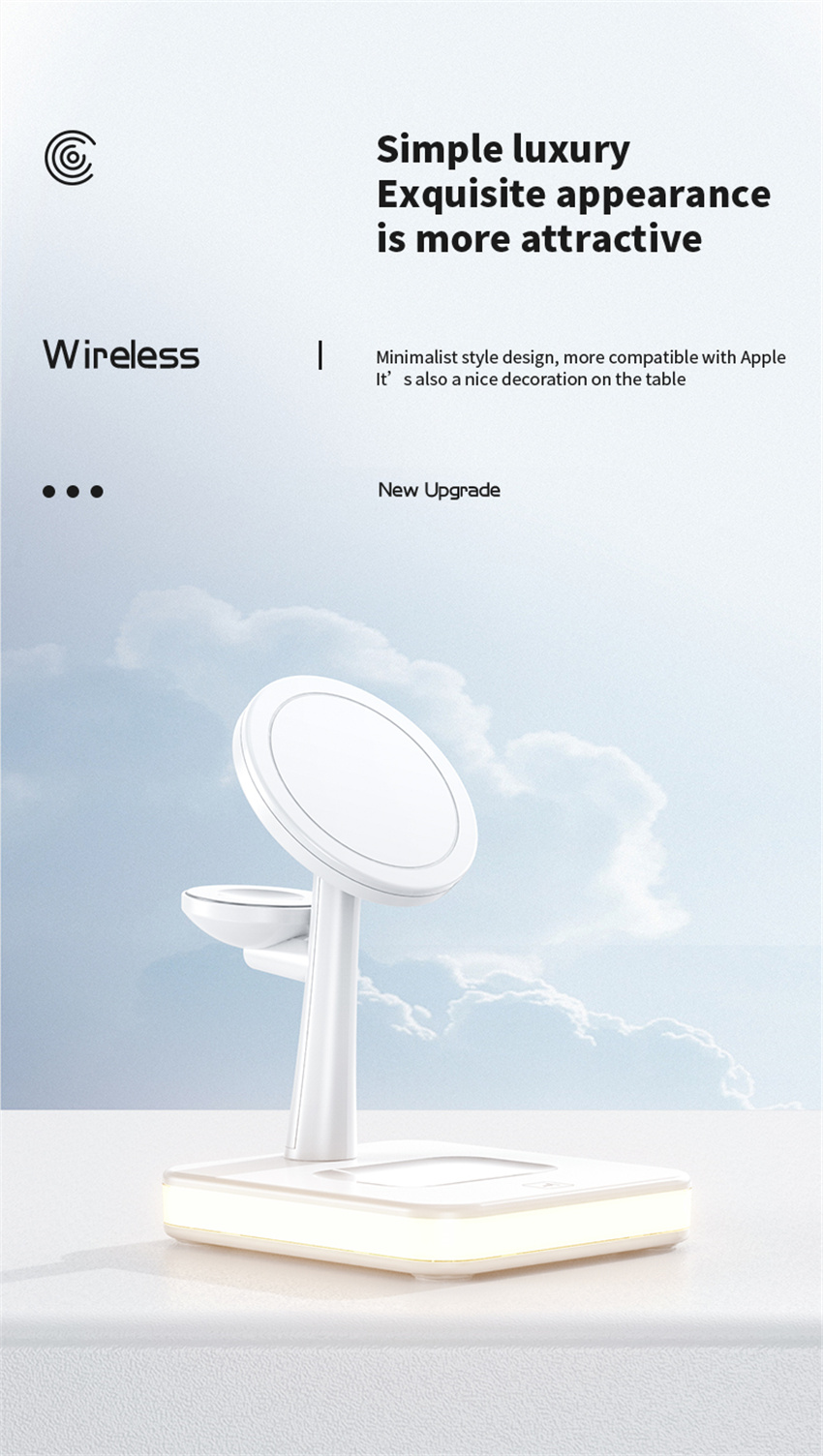 4 In 1 Magnetic Wireless Charger Stand For iPhone Apple Charging Dock Station