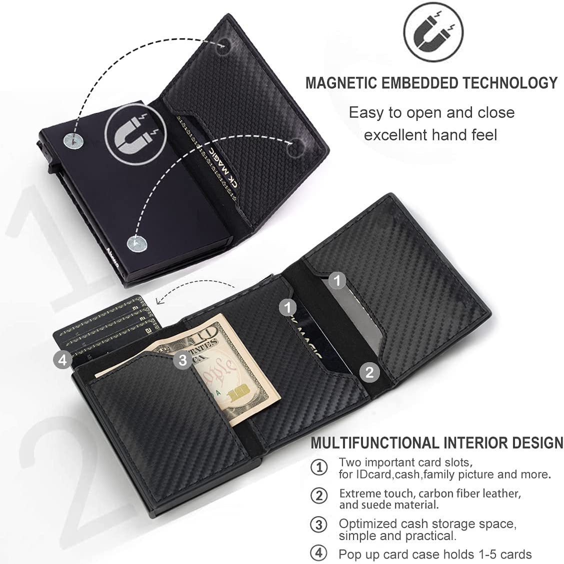 Rfid Card Holder Men Wallets For Airtag Money Bag Male Black Short Purse Small Leather Slim Mini Air Tag Wallets