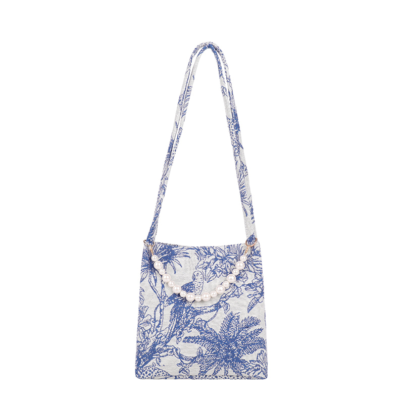 aafe38c5 3e9e 4ecc ab78 7f735dff5438 - Fashion Fabric Printed Faux Pearl Shoulder Bag