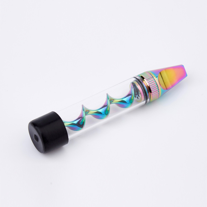 7P Mini V2 Twisty Glass Blunt Dry Herb Smoking Pipe Kit CJdropshipping