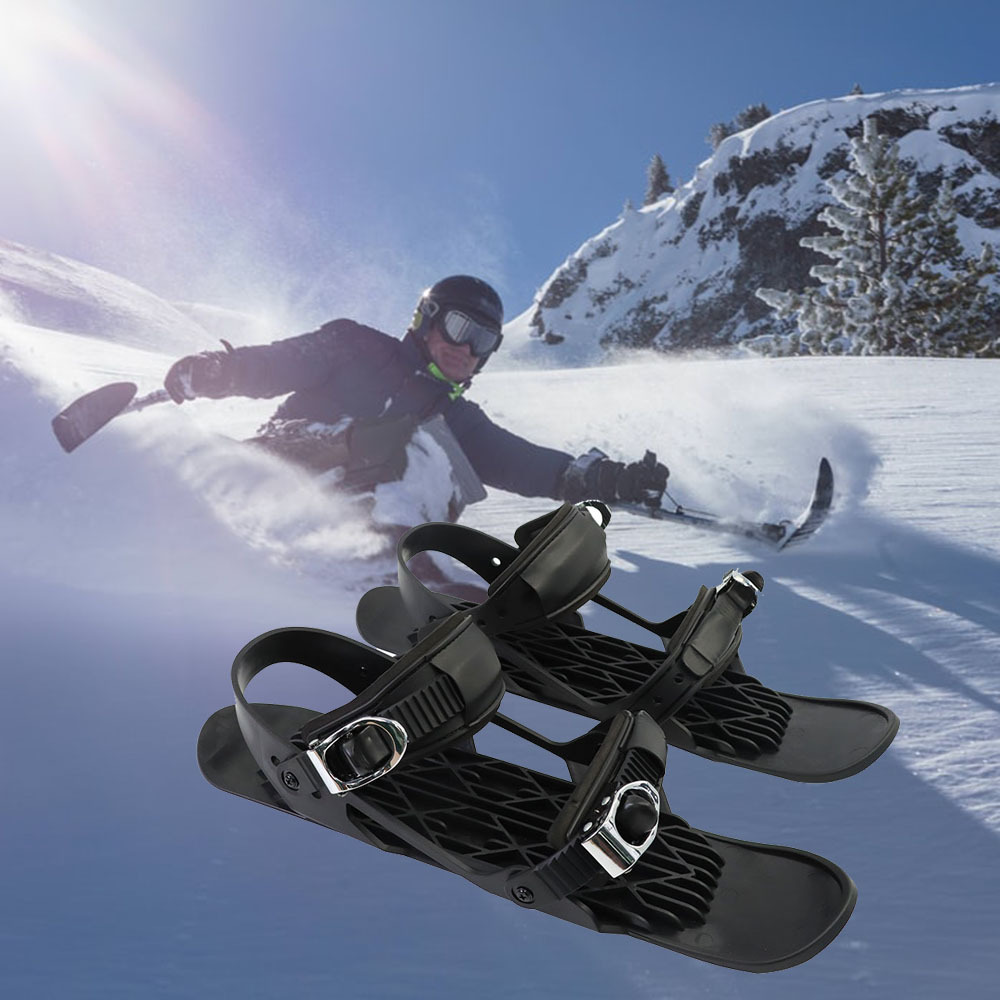 Mini Ski Skates Portable Short Skiboard Adjustable Skates Shoes For ...