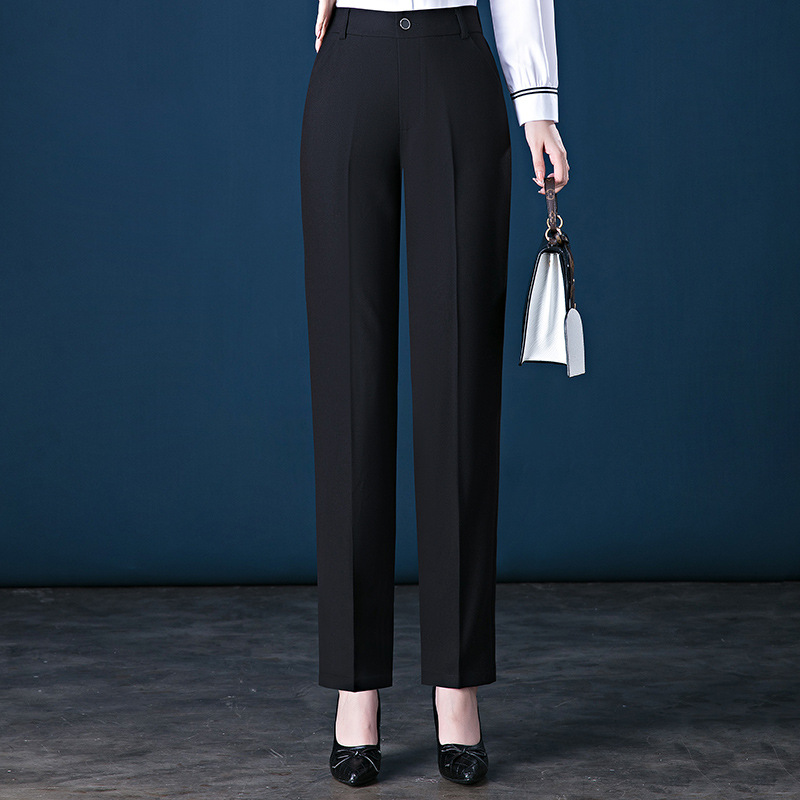 Cheap Women's High-waist Straight-leg Casual Suit Trousers - CJdropshipping