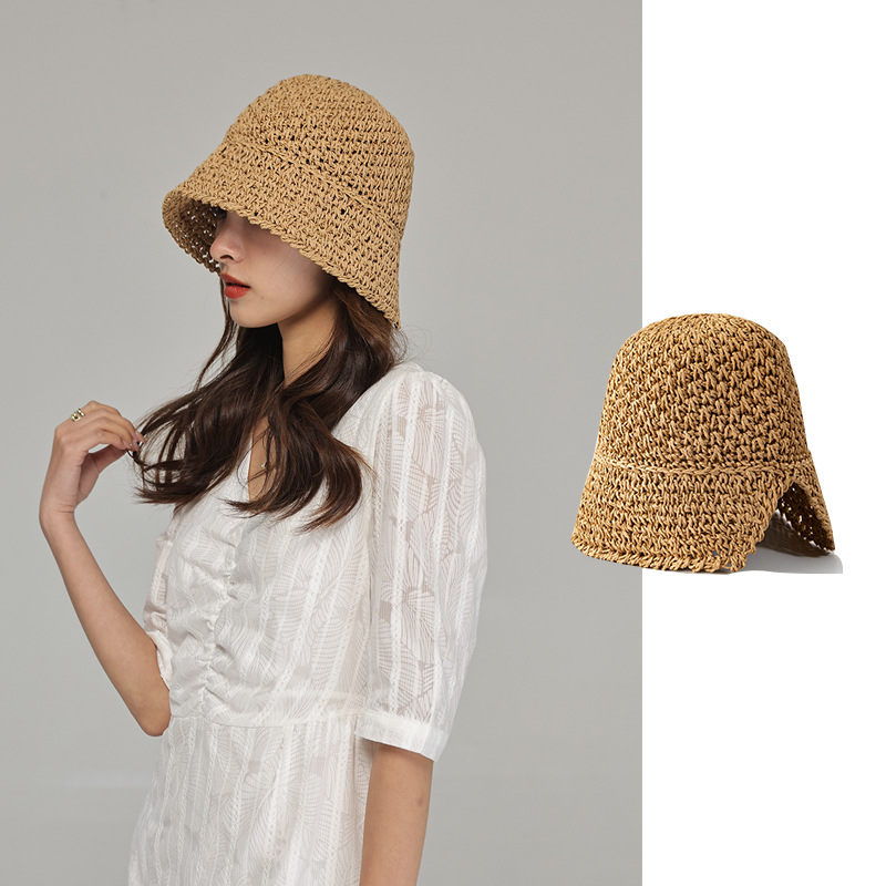 Japanese Niche Women's Hollow Knitted Bucket Hat - CJdropshipping