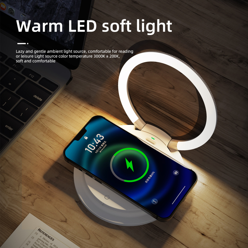 2 In 1 Wireless Charging 3 Gear Creative LED Small Night Light Portable Phone Stand Charging