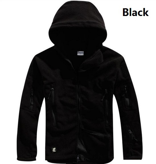 military fleece jacket black