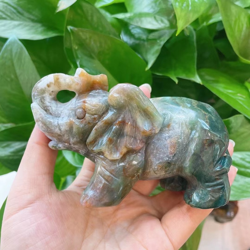 Natural Crystal Ocean Jasper Elephant - CJdropshipping