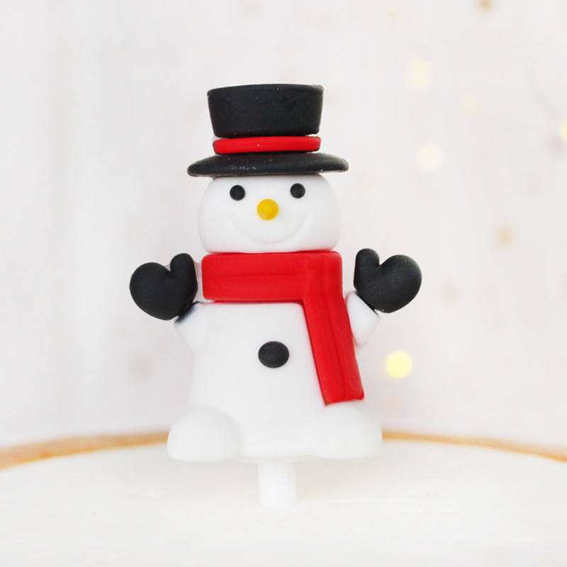 Weihnachtsmann Kuchen Plug-in weicher Kunststoff Weihnachtsdekoration Ornamente Schneemann - Bild 10 von 14
