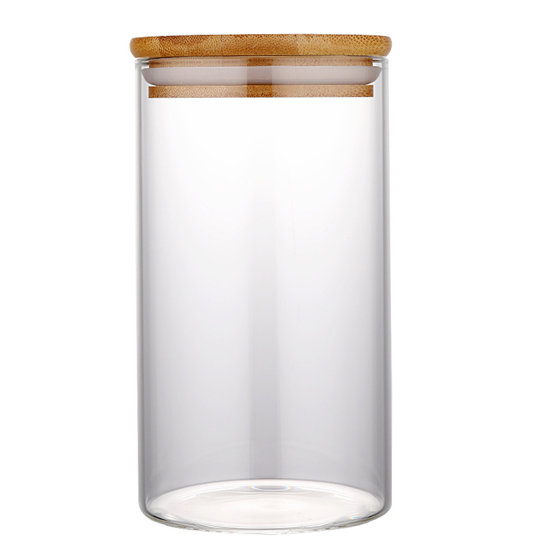 Kitchen Jar For Food Storage Round High Borosilicate Food Glass Jars ...