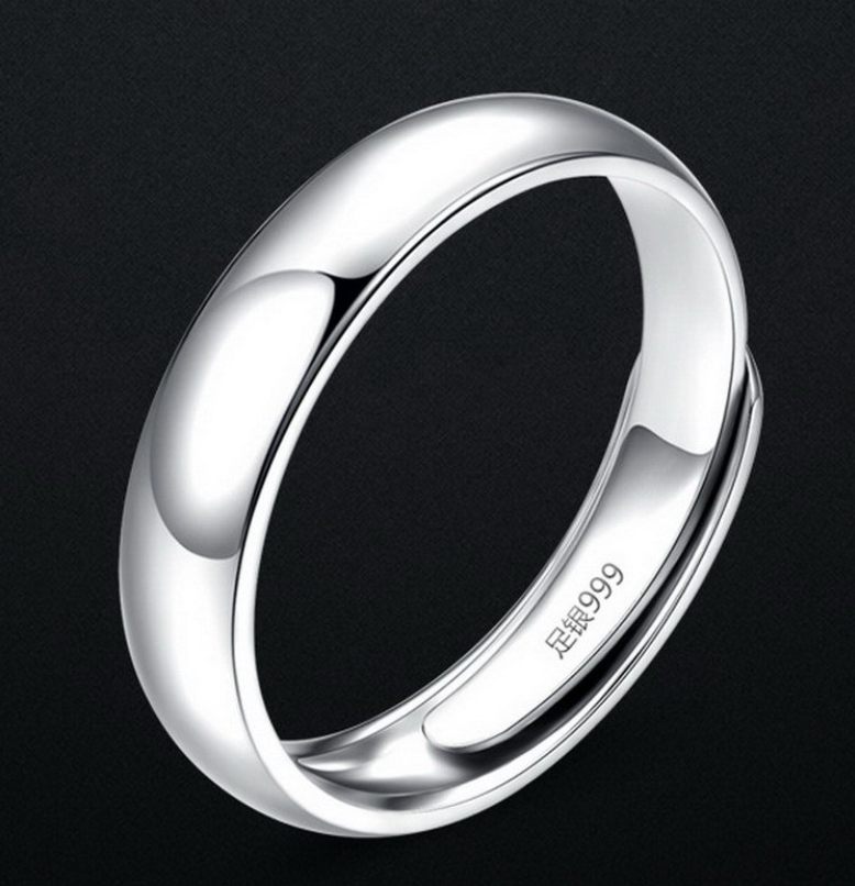 b1e9b09b 4337 43ee 92fd 0d2639dfd909 - Glossy Ring Simple Men's Silver Ring