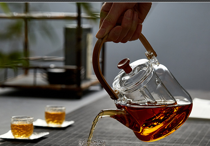 Kyoto glass teapot with glass filter