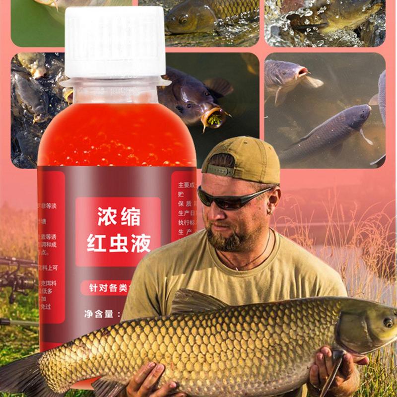 ISCORK Liquid Red Worm, Lures Fishing Additive Liquid Bait