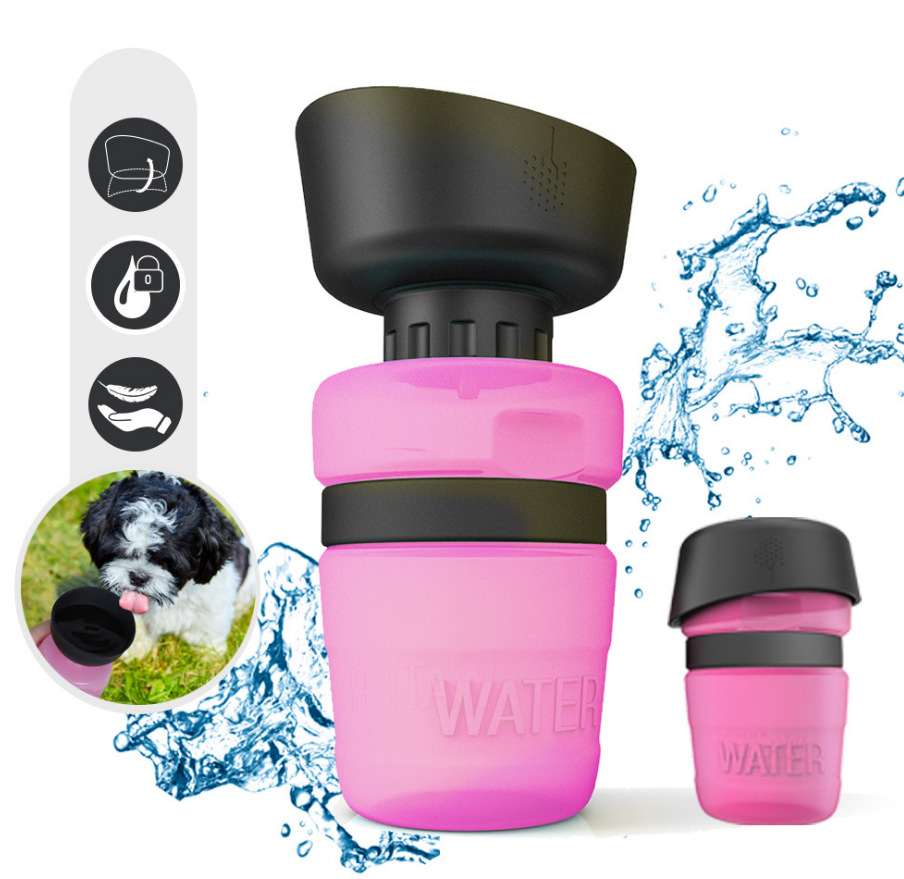 DogMEGA Portable and Foldable Dog Water Bottle | BPA Free Dogs Drink Bowl 