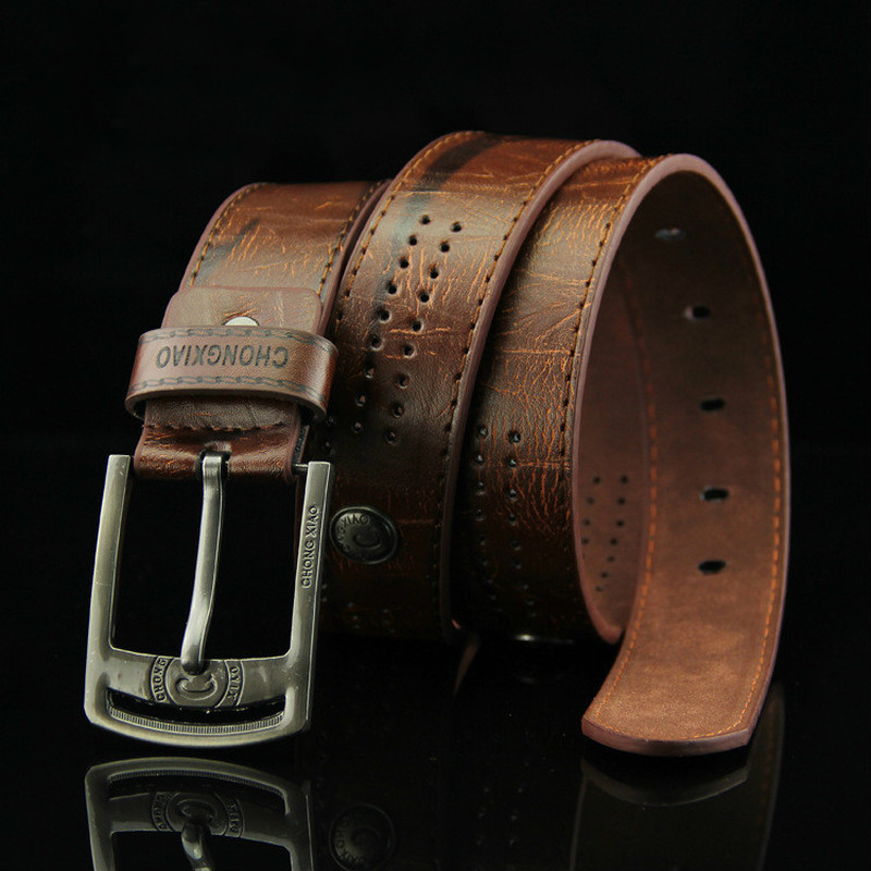 Ceinture Large En Denim Avec Rivet Pour Homme