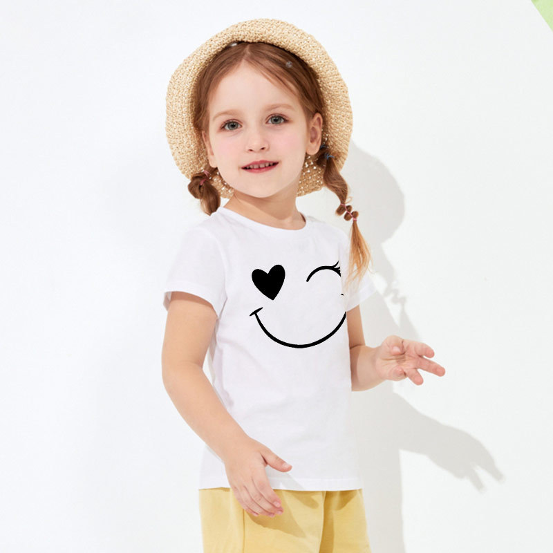 b6b9627e 20cf 4889 a714 54fd1fb4c4e2 - Summer White Top Girl Cute Cartoon Print Children T-Shirt