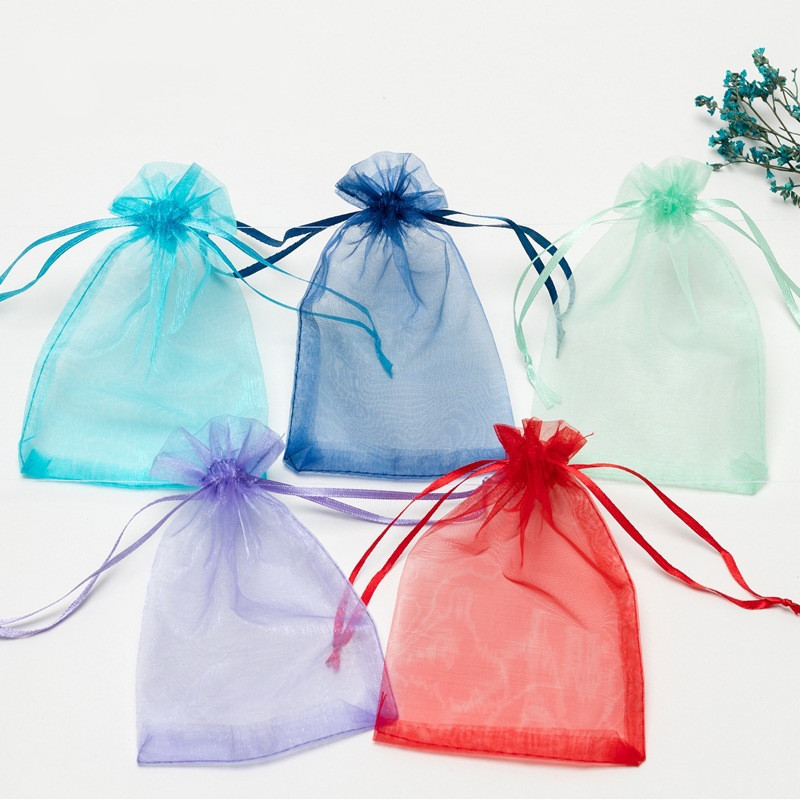 Candy Packaging Bag Drawstring Bag Jewelry Camphor Wood Bead Mesh Bag ...