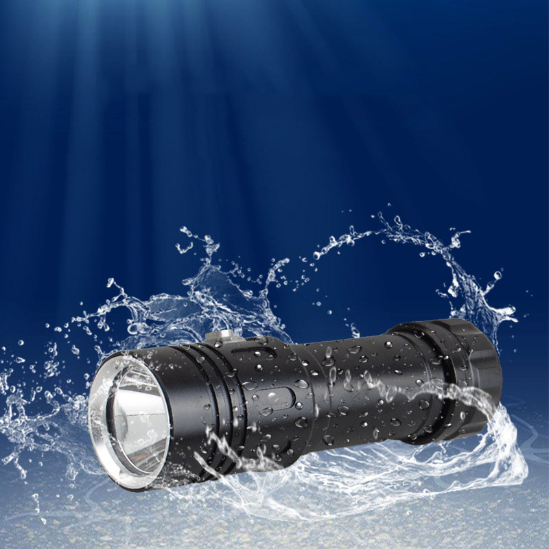 1200LM Waterproof flashlight amphibious Underwater Light