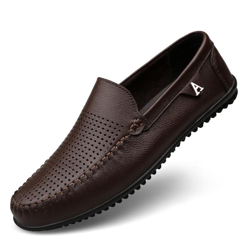 New Breathable Men Leather Shoes