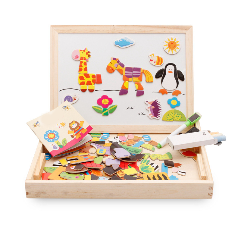 Multifunctional Magnetic Kids Puzzle Drawing Board Educational