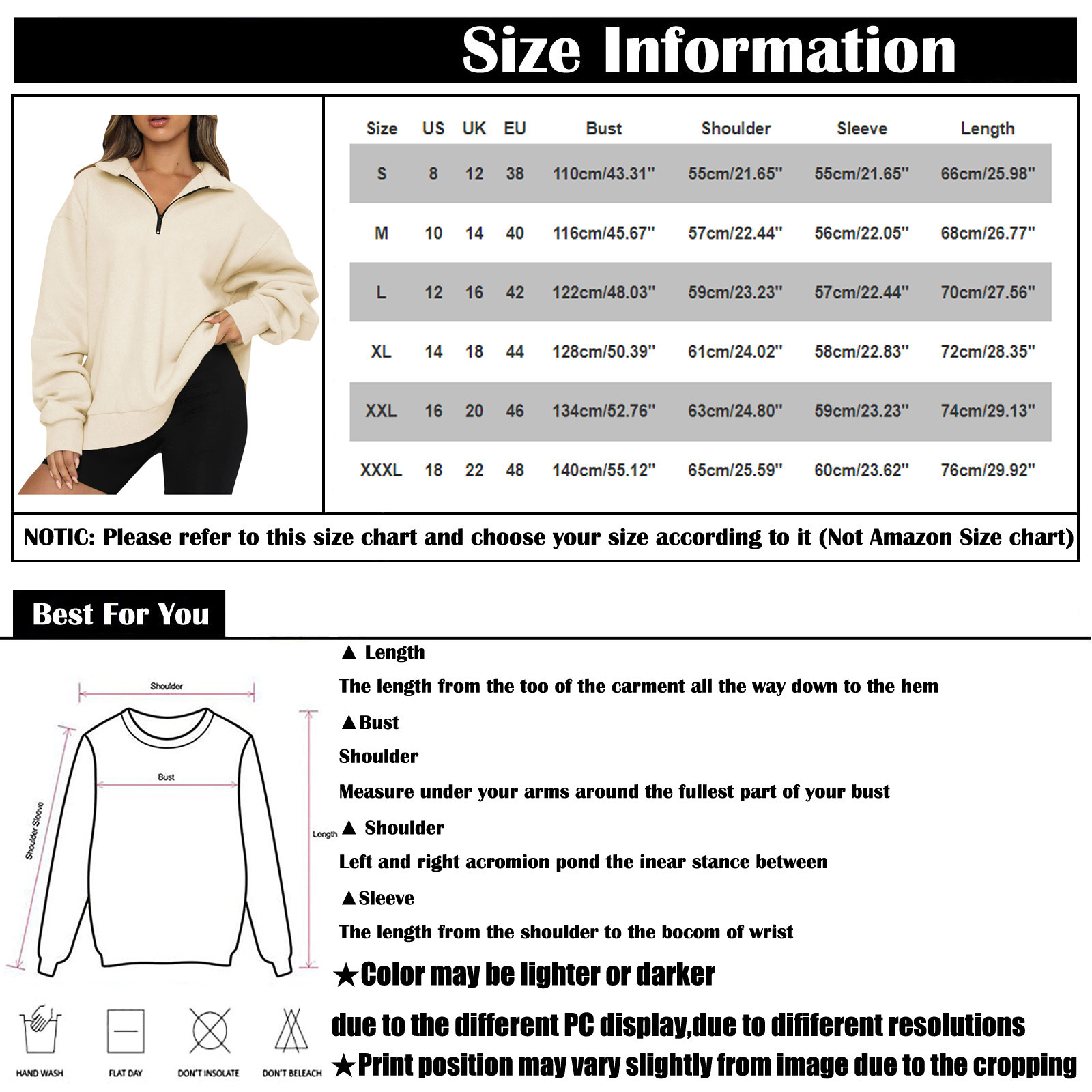 Long Sleeve - Women Sweatshirts Zip Turndown Collar Loose Casual Tops Clothes